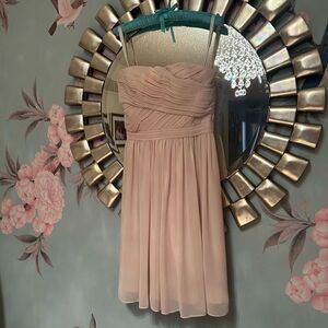 Bill Levkoff Cream Strapless Cocktail Dress